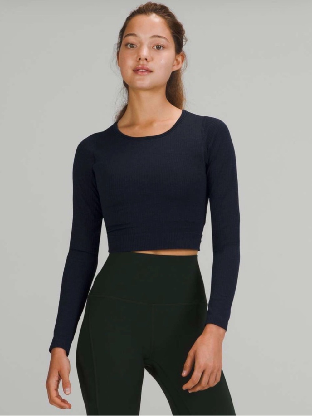 Lululemon Ebb to Street Long Sleeve True Navy Size 10